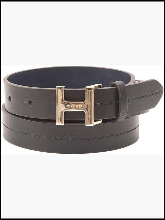 Slim Casual Belt with H Monogram Plaque Buckle for Jeans and Trousers main image 4